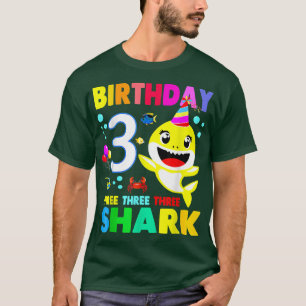 T-shirt Anniversaire Requin 3 Ans 3ème Anniversaire Corres