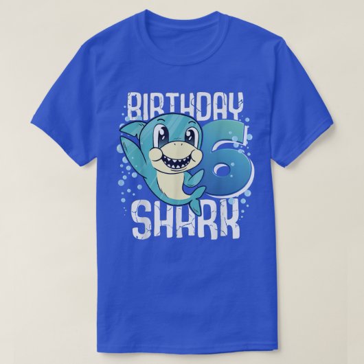 T-shirt Anniversaire Requin 6Anniversaire Requin Requin 6  (Design devant)