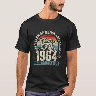 T-shirt Anniversaire Rétro 1964 60 Ans 60 Ans D'être
