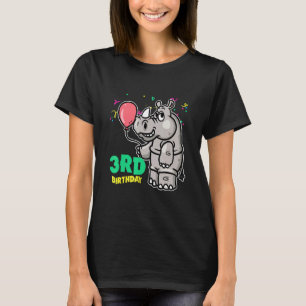 T-shirt Anniversaire Rhino 3ème B Jour Enfants Trois ans