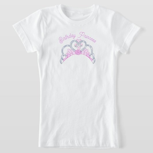 T-Shirt Anniversaire rose et argent Princesse Tiara (Poser)