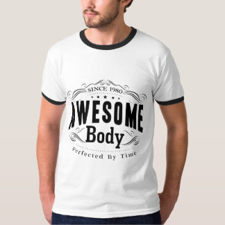 T-shirt Anniversaire soutenu 1980 corps impressionnants