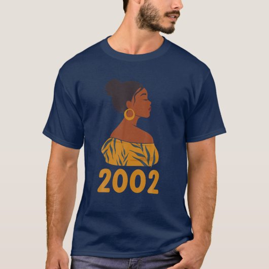 T-shirt Anniversaire T S Né En 2002 20 Ans Femmes Noires (Devant)