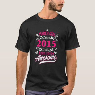 T-shirt Anniversaire Vêtements Vintages Mars 2015 Né À Êtr