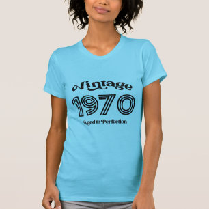 T-shirt Anniversaire Vintage 1970, Vieilli à la Perfection