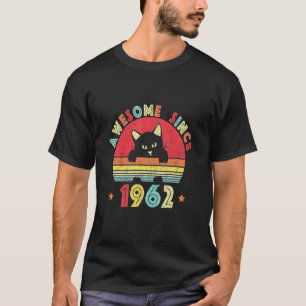 T-shirt Anniversaire Vintage 60 Ans Incroyable Depuis 1962