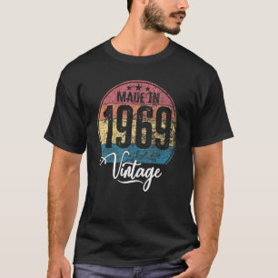 T-shirt Anniversaire Vintage Anniversaire Année 1969 Anniv