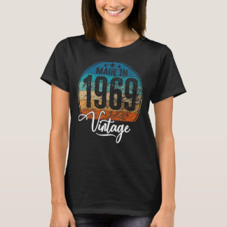 T-shirt Anniversaire Vintage Anniversaire Année 1969 Anniv