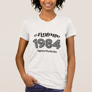 T-shirt Anniversaire vintage de 1984, âge de la perfection