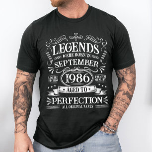 T-shirt Anniversaire Vintage Personnalisé Vieilli à la Per