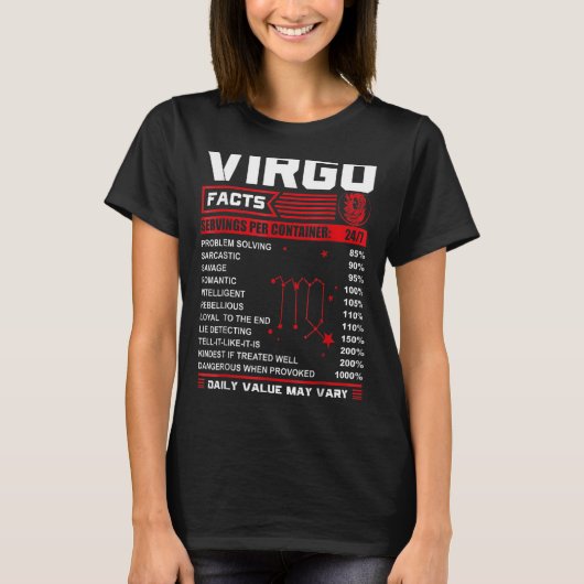 T-shirt Anniversaire Virgo Faits (Devant)