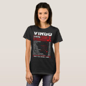 T-shirt Anniversaire Virgo Faits (Devant entier)