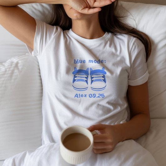 T-Shirt Annonce Chaussons de Bébé nom date