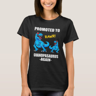 T-shirt Annonce de bébé Dinosaur Promu Grandpasau