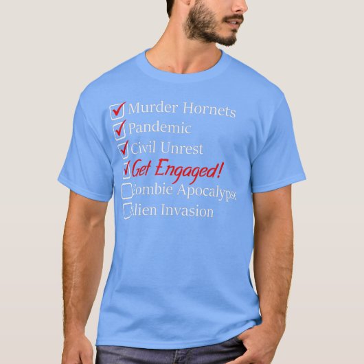 T-shirt Annonce de Fiançailles de Fiançailles (Devant)