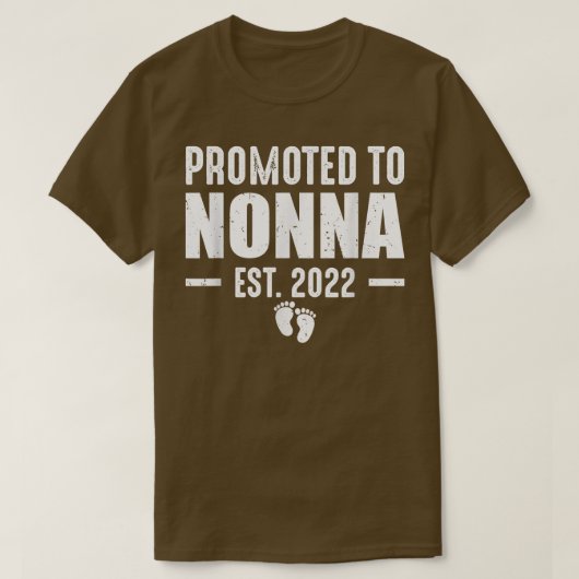 T-shirt Annonce de grossesse 2022 Promu en Nonna Est (Design devant)