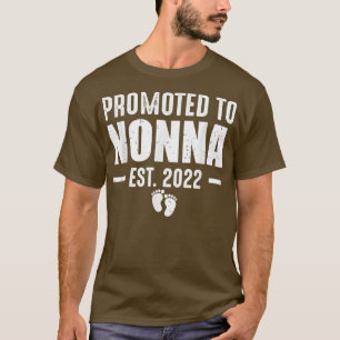 T-shirt Annonce de grossesse 2022 Promu en Nonna Est