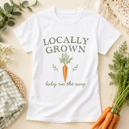 T-shirt Annonce de grossesse de bébé carotte cultivé local