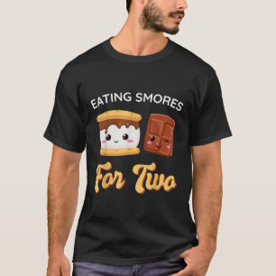 T-shirt Annonce de grossesse Kawaii en mangeant des Smores