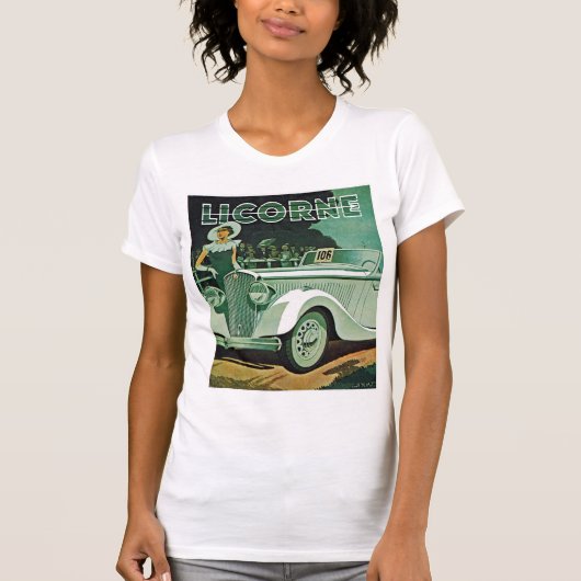 T-shirt Annonce de licence d'automobile (Devant)