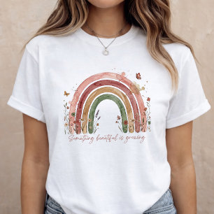 T-shirt Annonce de naissance arc-en-ciel révélation de gro