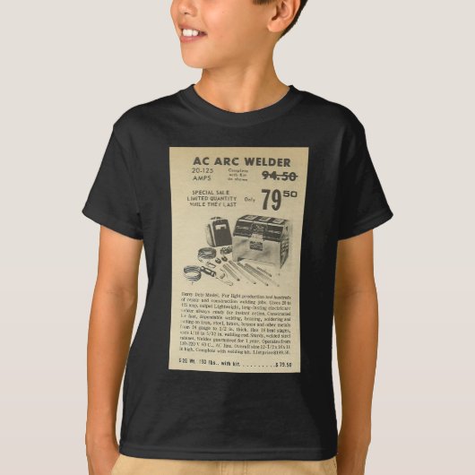 T-shirt annonce de soudeuse d'arc (Devant)
