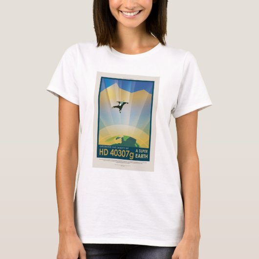 T-shirt Annonce de voyage Sci-Fi, Planet HD 40307g (Devant)