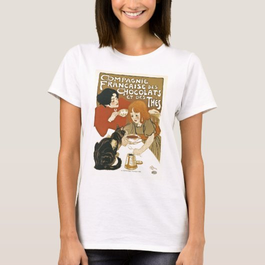 T-shirt Annonce française vintage de chocolats (Devant)