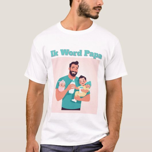T-shirt Annonce Je Word Papa - Stoer Grossesse Des (Devant)