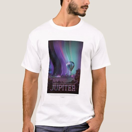 T-shirt Annonce Voyage Sci-Fi, Planet Jupiter (Devant)
