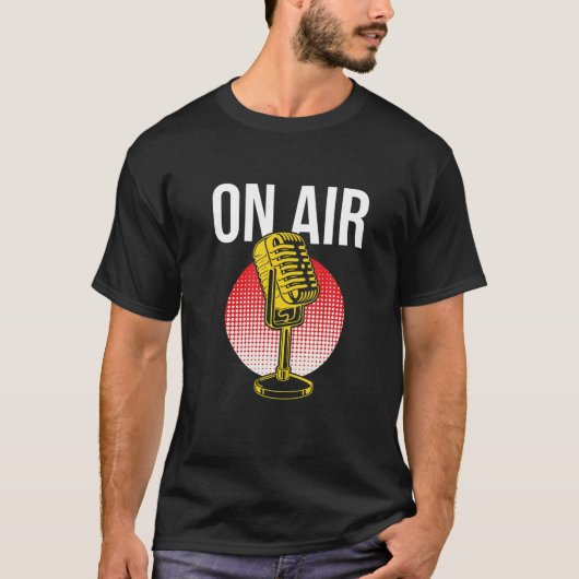 T-shirt Annonceur de l'émission de radio Microphone Airs (Devant)