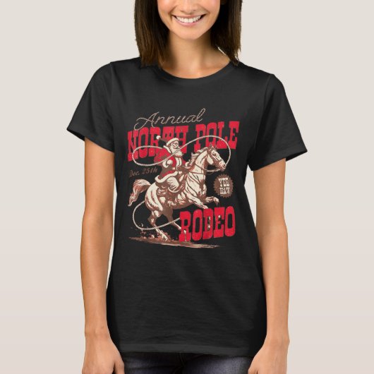 T-shirt Annual North Le Rodeo Cowboy Santa Howdy Christmas (Devant)