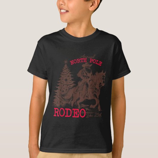 T-shirt Annual North Le Rodeo Santa Western Cowboy Christm (Devant)