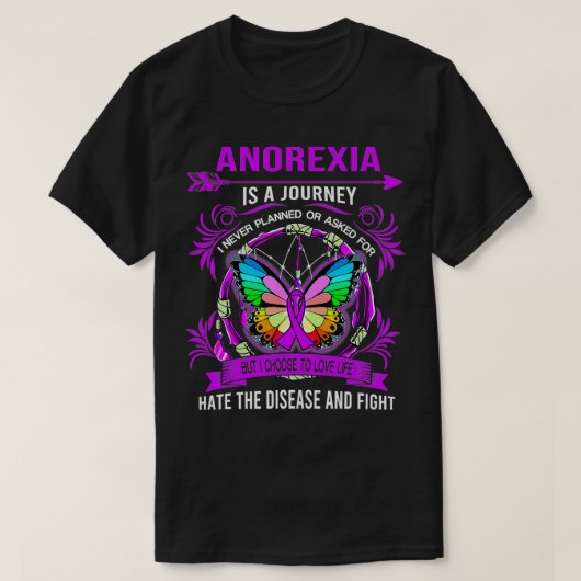 T-shirt Anoreia est un voyage que je n'ai jamais planifié (Design devant)