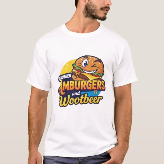 T-shirt Another Amburgers and Wootbeer Fun Logo (Devant)