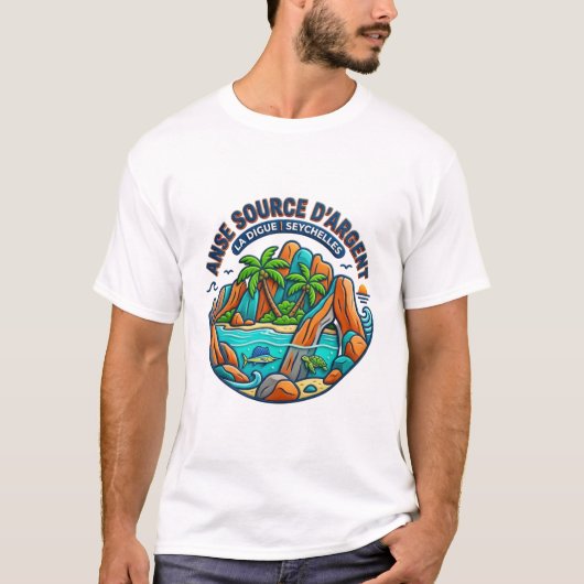 T-SHIRT ANSE SOURCE D'ARGENT LA DIGUE SEYCHELLES (Devant)