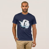 T-shirt Antarctica Penguin Emblem – Polar Explorer Design (Devant entier)