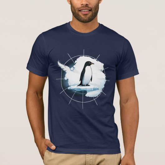 T-shirt Antarctica Penguin Emblem – Polar Explorer Design (Devant)