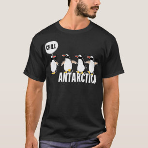 T-shirt Antarctique Avec Famille Penguin