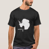T-shirt Antarctique Latitude Et Longitude (Devant)