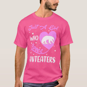 T-shirt Anteater En Forme De Coeur Juste Une Fille Qui Aim