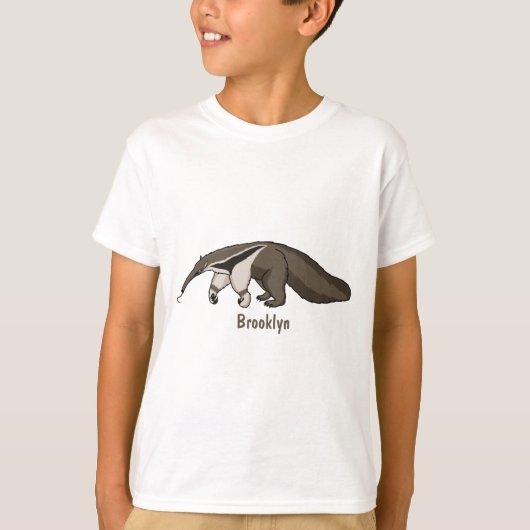 T-shirt Anteater happy cartoon illustration  (Devant)