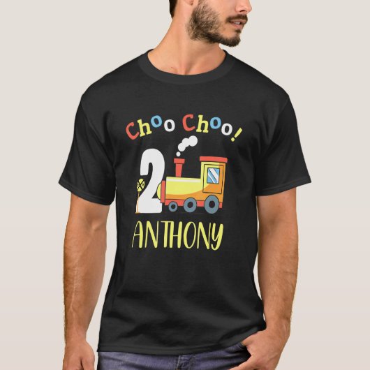 T-shirt Anthony Choo Choo Deux Train 2e Anniversaire à 2 a (Devant)