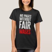 T-shirt Anti AI Chatbots - No Pages Without Fair Wages WGA (Devant)