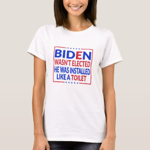 T-shirt Anti Biden, Joe Biden Comme Toilette - Anti Biden