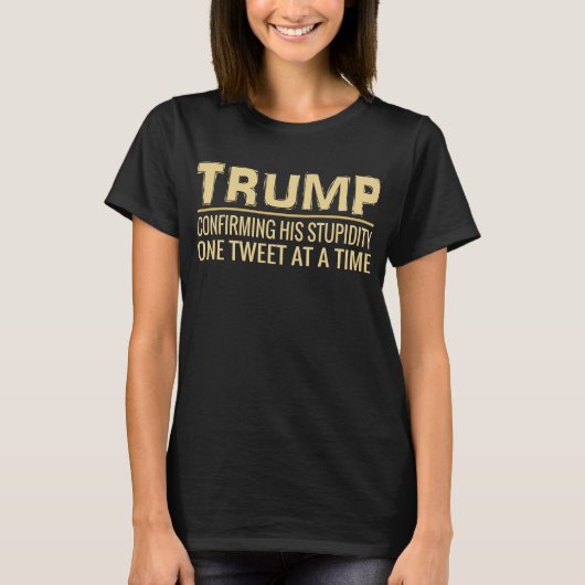 T-shirt Anti bip drôle d'atout confirmant sa stupidité (Devant)