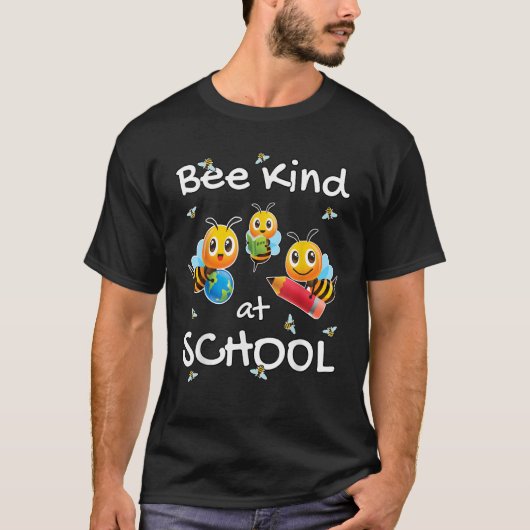 T-shirt Anti Bully Bee Kind at School  For Children & Teac (Devant)