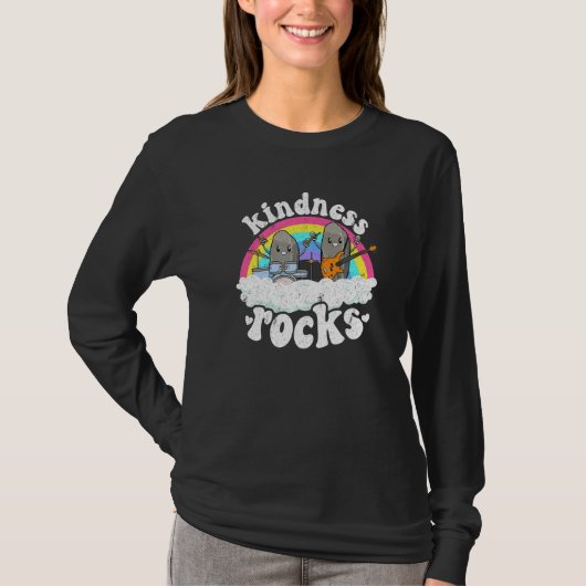 T-shirt Anti Bullying Rainbow Hippie Music Teacher Kindnes (Devant)