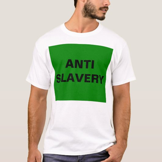 T-shirt anti-esclavage vert (Devant)