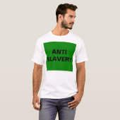 T-shirt anti-esclavage vert (Devant entier)